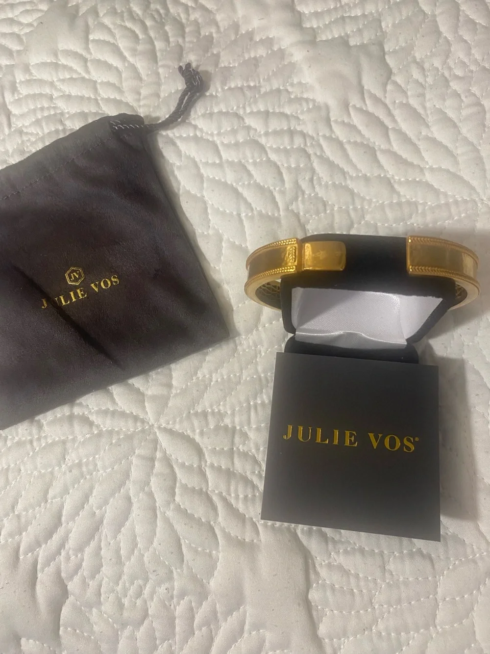 Julie Vos Gold Hinge Bangle Bracelet